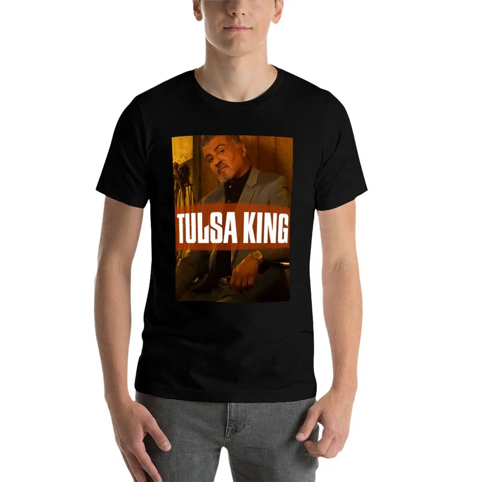تي شيرت Tulsa King Series تي شيرت قطني تي شيرت رجالي تي شيرت من القطن الثقيل #3
