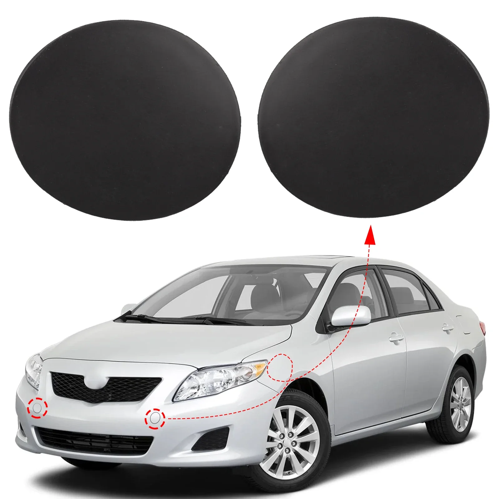 

OLANGDA Front Bumper Tow Hook Cover Cap Towing Eye Fit For Toyota Corolla Accessories 2009 2010 52128-02910 52127-02910