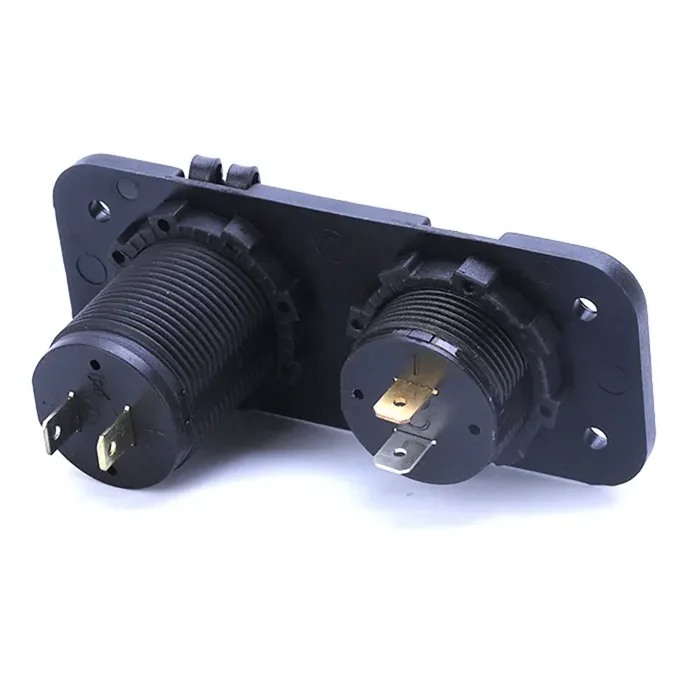 12V-24V Dual USB Autoladegerät Netzteil Buchse + LED Digital Voltmeter für Motorrad Boot Wohnwagen