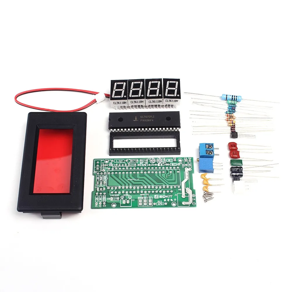 ICL7107 Digital Ammeter DIY Electronic Kit Module AMM-TE DC 5V 35mA 70.6x39mm Red Display Soldering Training Suite