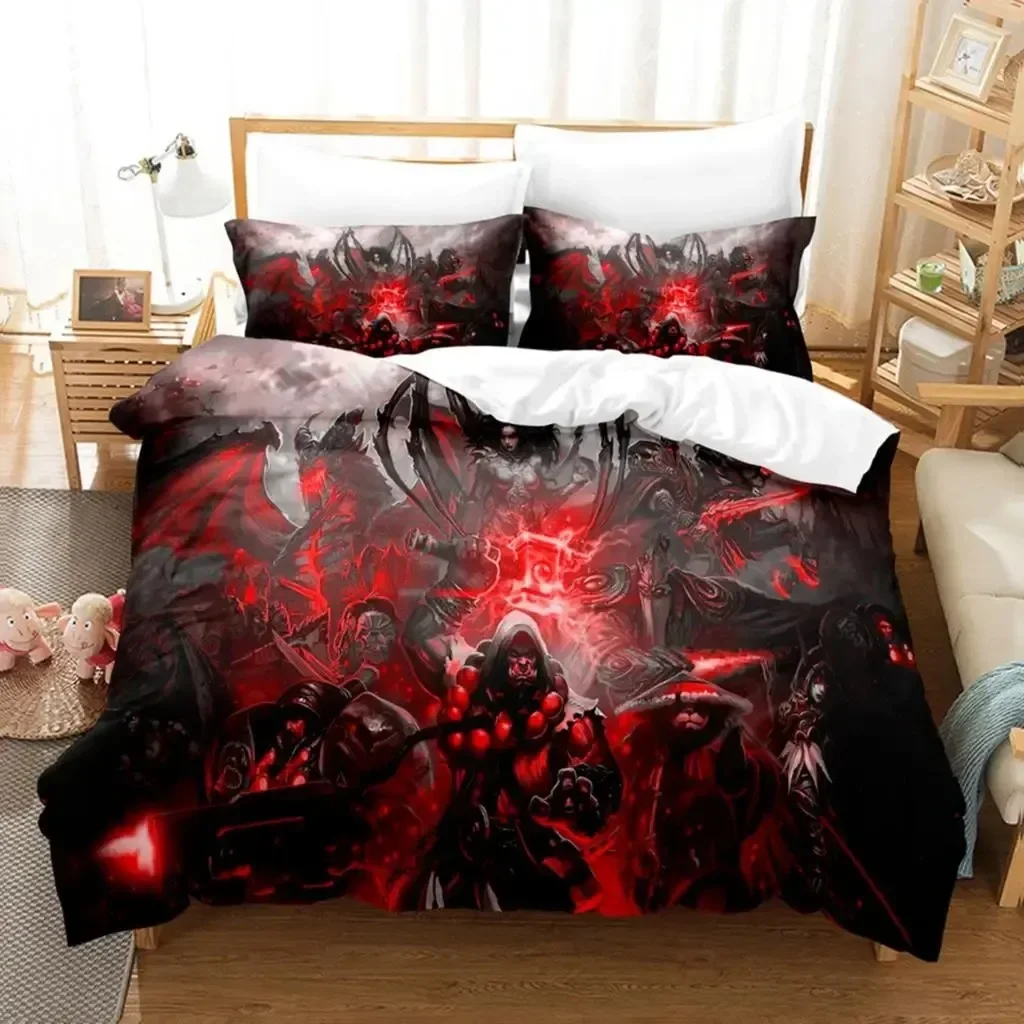 

3D World Of Warcraft 3D NEW Duvet Cover Pillowcase Bedding Set Adult Boy Girl Bedroom Decoration Children Single Double Large