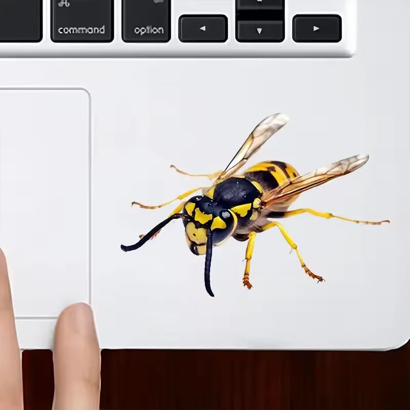 Car Sticker 3D Transparent Fuel Tank Cap Sticker 3D Dragonfly Fly Wasp Cricket Grasshopper Simulation Painted Insect Creative