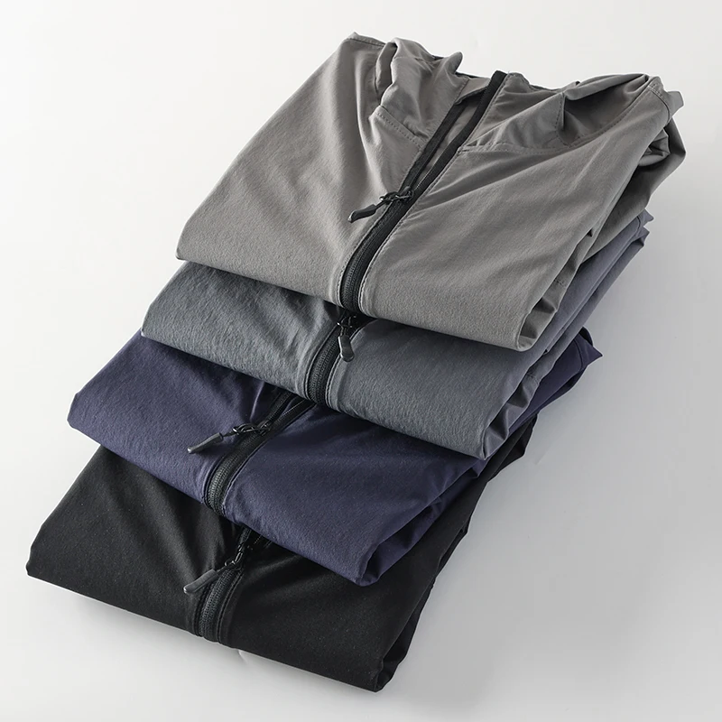 

Lightweight Breathable Quick-Dry Outdoor Summer Men's Hooded Casual Versatile Sun-Protective Thin Jacket