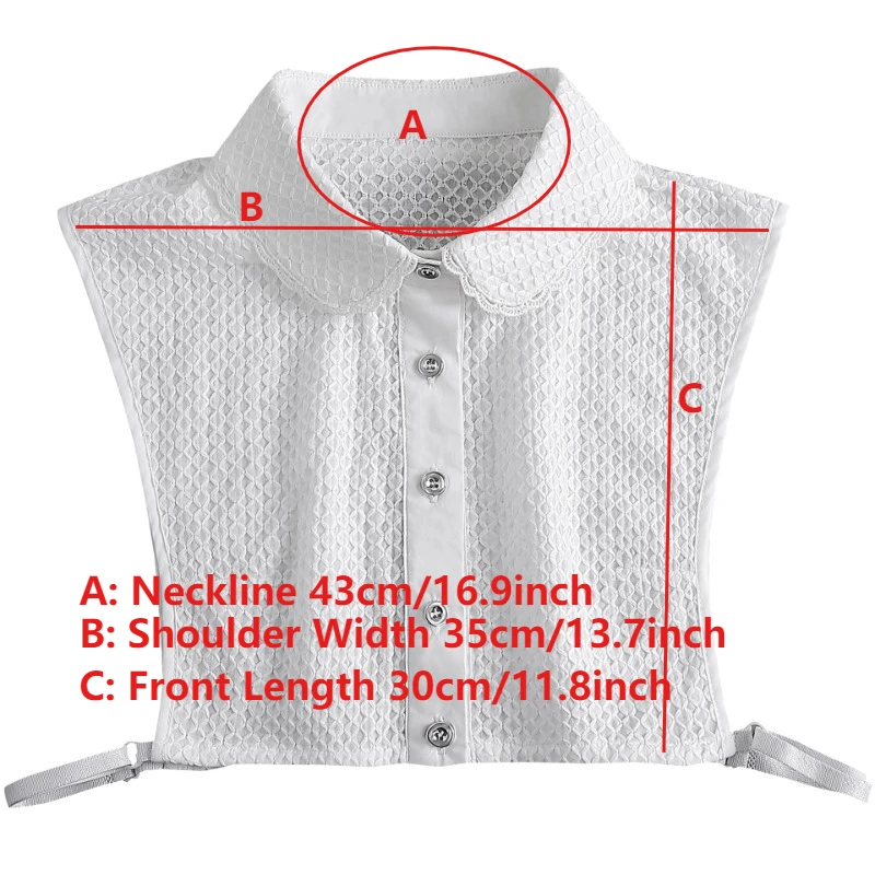 여성과 소녀를위한 레이스 가짜 장식 칼라 인형 셔츠 분리형 칼라 목도리 스웨터 넥웨어 의류 액세서리