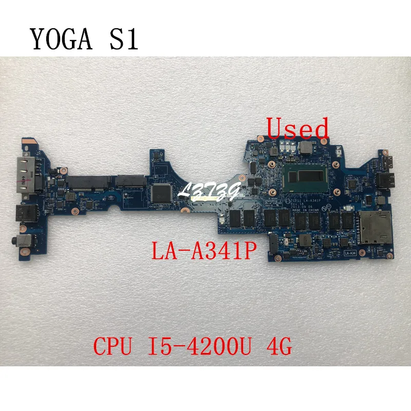 

ZIPS1 LA-A341P For Lenovo ThinkPad YOGA S1 Laptop Motherboard mainboard CPU I5-4200U 4G FRU 00HT121 00HT123 04X5233 04X5234