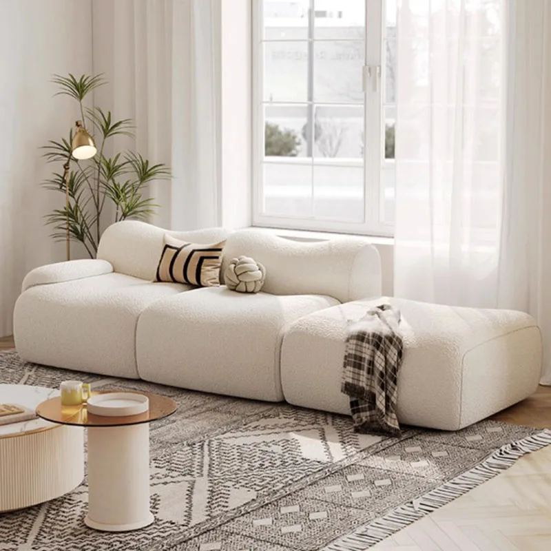 Mieszkanie Sofa modułowa Włoski projektant Tylna czarna sofa Leniwa europa Sillon Relax Rozkładane meble do salonu Para Salon