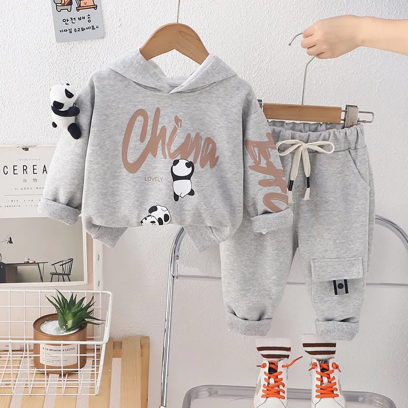 

New Spring Autumn Baby Boys Clothes Suit Children Casual Hoodies Pants 2Pcs/Sets Fashion Kids Girls Clothing Infant Tracksuits
