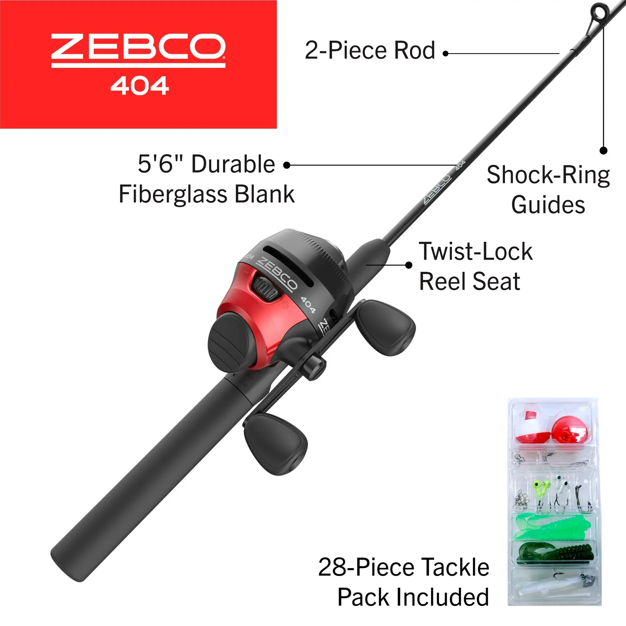 Zebco 404 Spincast Reel & Rod Combo: 5'6