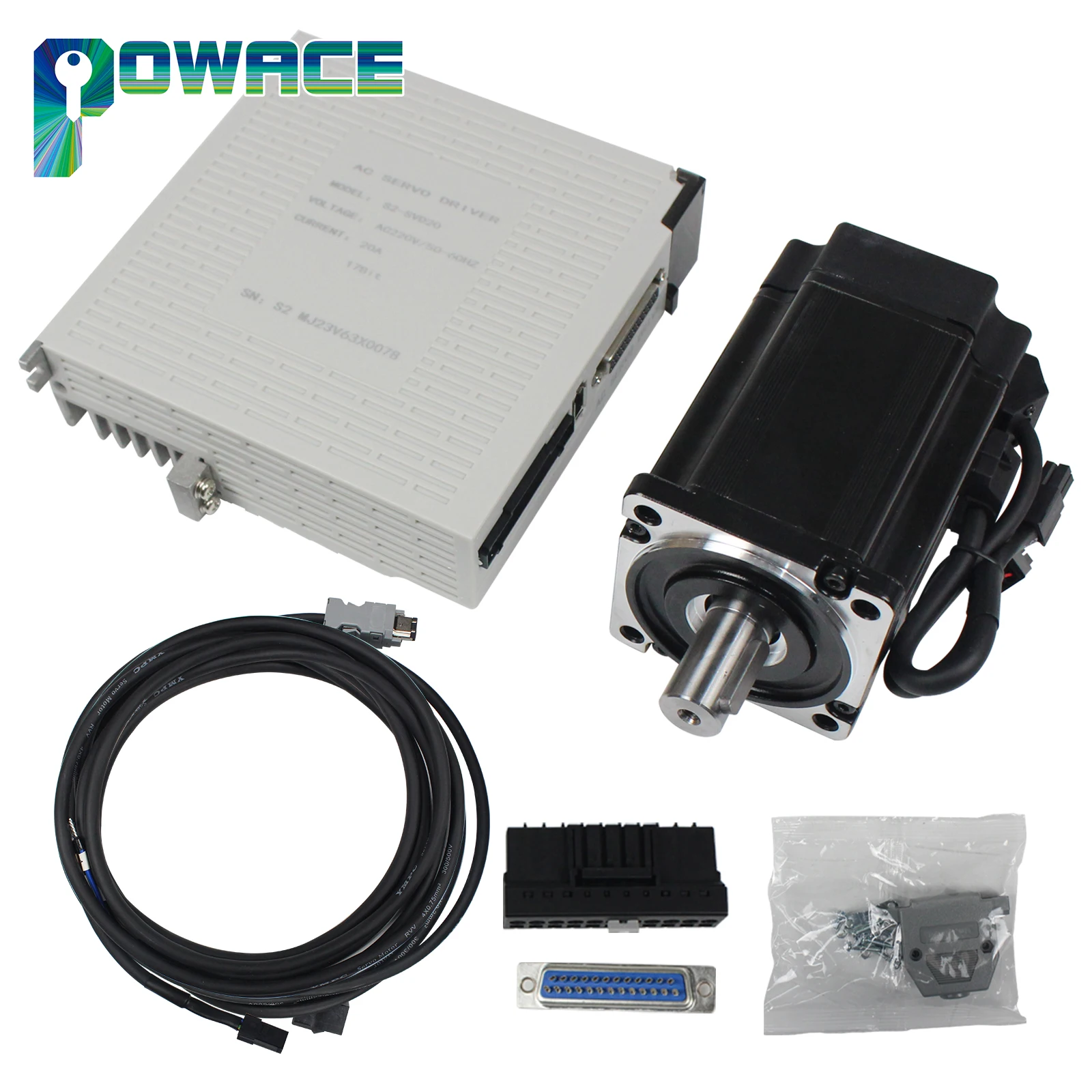 Magnetic Encoder 400W 600W 750W 1000W 1KW AC Servo Stepper Motor CNC Kit With Brake Or Not