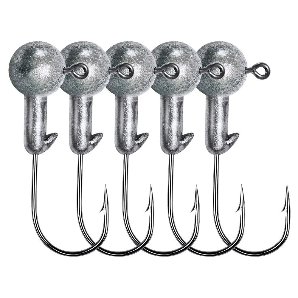 

10PCS/Lot 1g 2g 3g Tumbler Head Hook Jig Bait Fishing Hook For Soft Lure Fishing Tackle fishing tackle accessorie