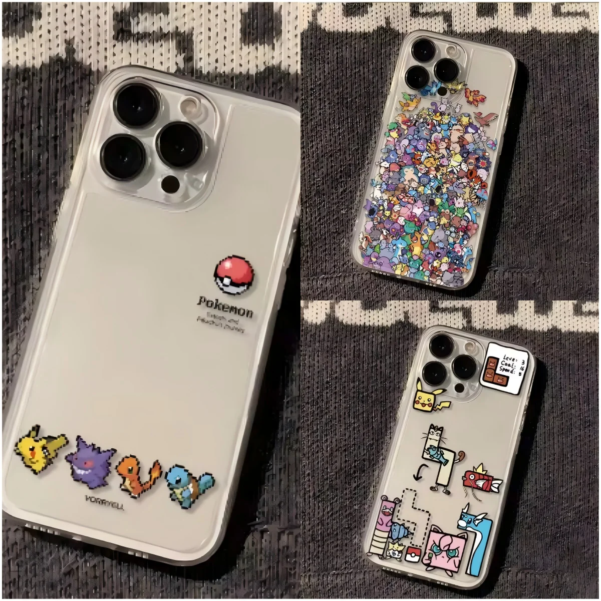 Capa de Telefone Anime P-Pokémons para Samsung Galaxy S26 S25 S24 S23 S22 S21 S20 FE Note20 Note10 Edge Plus Ultra Lite 5G Transparente
