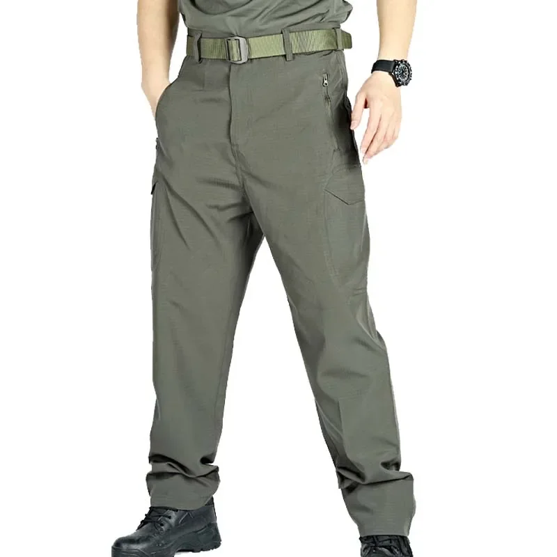 Men\'s Waterproof Tactical Hunting Pants, Fishing Pants, Quick Dry Cargo Pants, Lightweight, Casual Work Clothing, Breathable