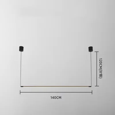 LED-hanglampen Minimalistische lange lijn plafondlamp Zwart aluminium hangend verlichtingsarmatuur voor thuis eetkamer slaapkamer studeerkamer