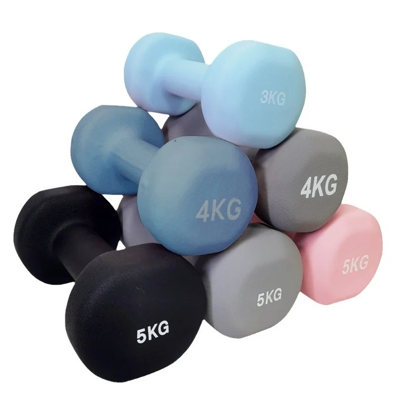 Colourful Powder-coated Dumbbells with A Comfortable Grip Ideal for Home Workouts Yoga and Fitness Training