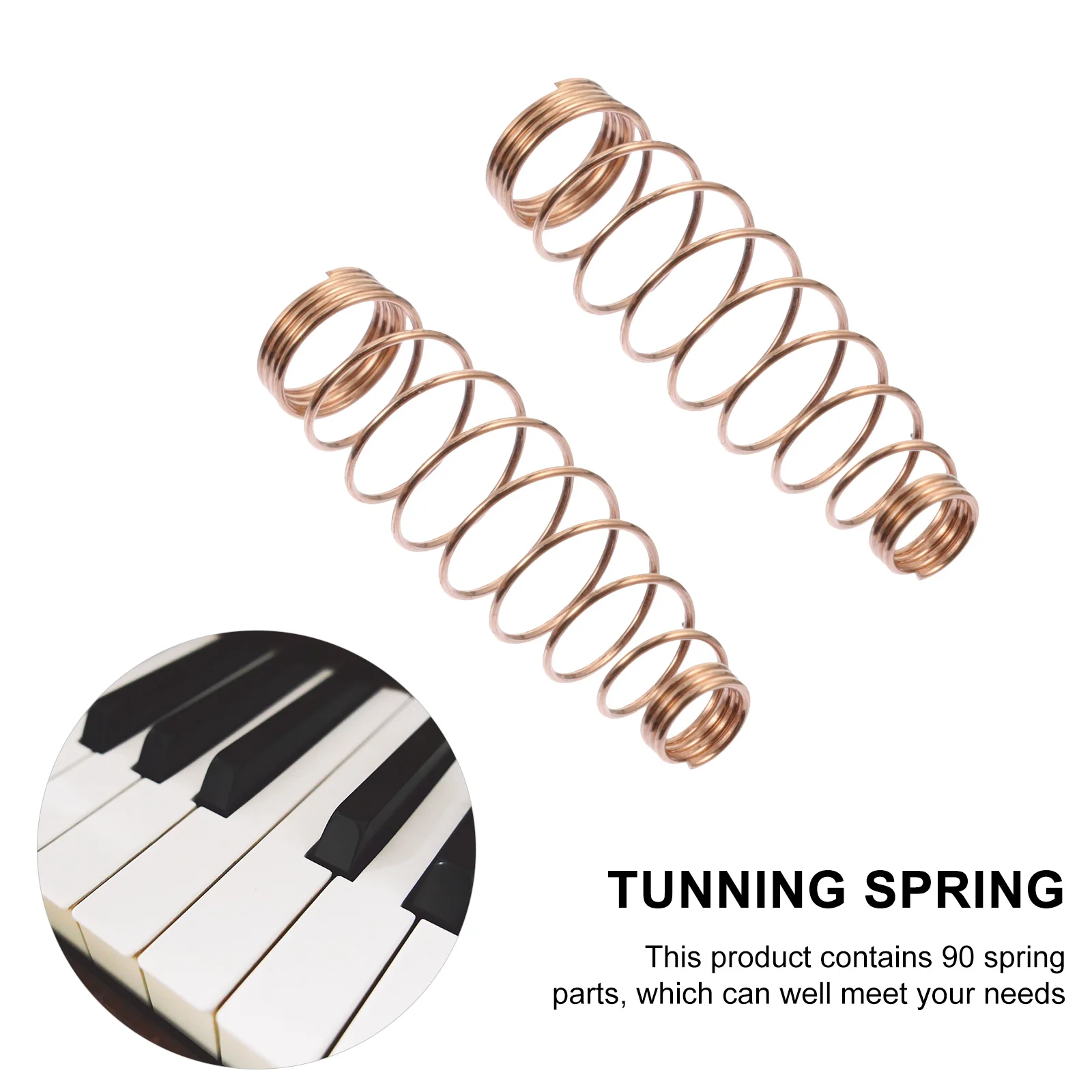 

90 Pcs Piano Repair Tools Wire Spring For Upright Part Spiral Lengthen Brass Coil Tuning Instrument