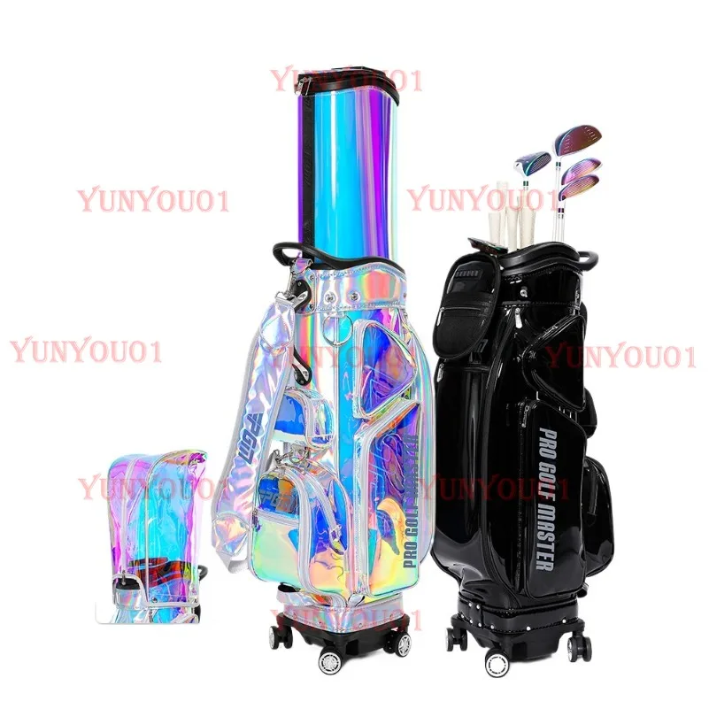 

PGM Golf Women's New Air Bag Checked Hard Shell Telescopic Ball Bag Universal Wheel Club Bag Suitcase
