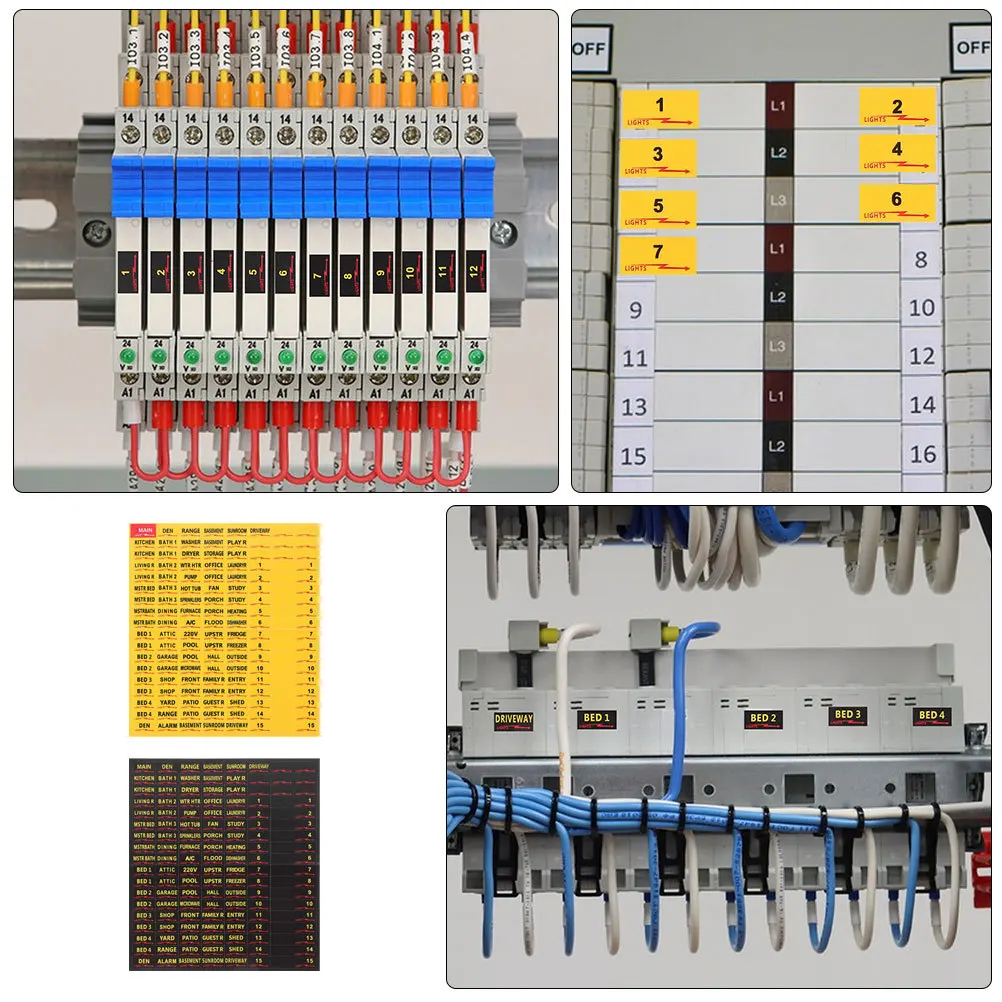 Efficient Self-Adhesive Labels 10 Sheets for Circuit Breakers Electric Panels and Fuse Boxes Fuse Box Labels Stickers for School