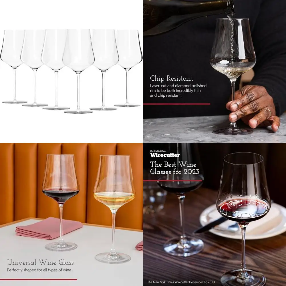 

Набор бокалов для вина с кристаллами Gabriel-Glas из 6 штук — универсальные бокалы премиум-класса для красных и белых вина, можно мыть в посудомоечной машине с подарочной коробкой