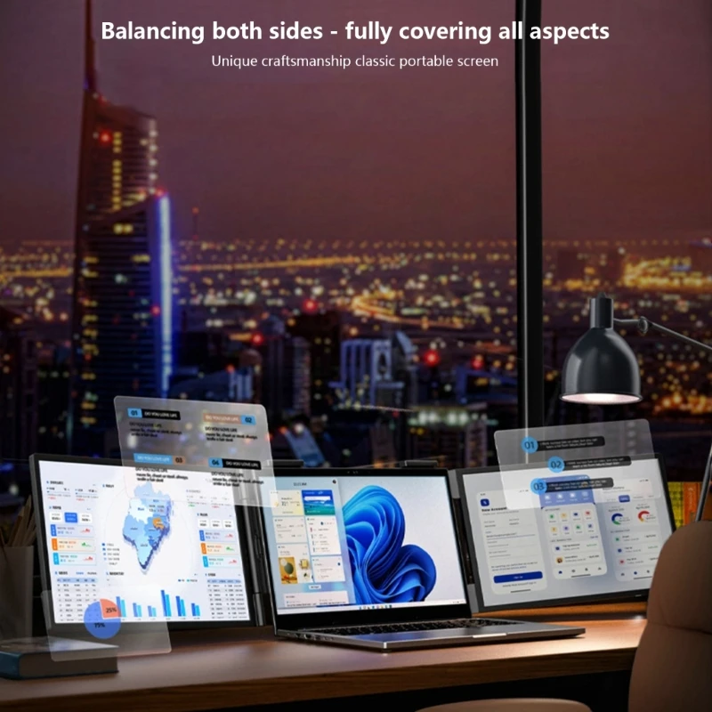 

14-футовый вращающийся двойной наблюдатель для ноутбука, 1080P, 1080P, USB-соединение, переносной дополнительный дисплей с 896C