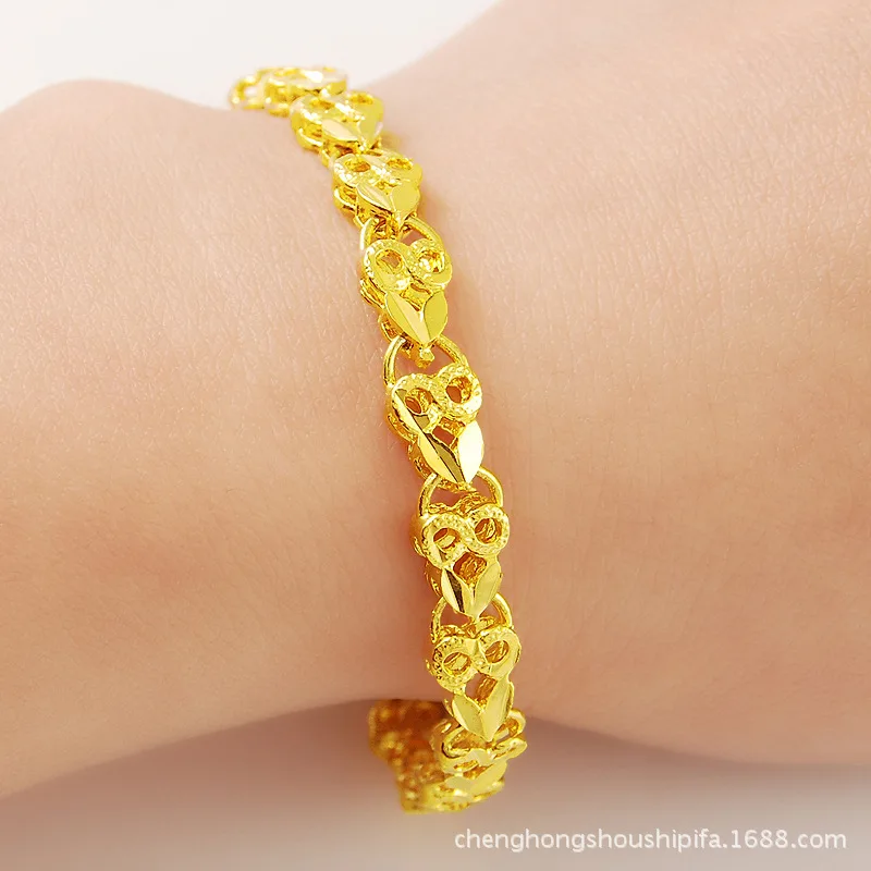 

Luxury 24K 9999 Pure Gold real gold Women's Bracelet Women's Adjustable Bracelet
