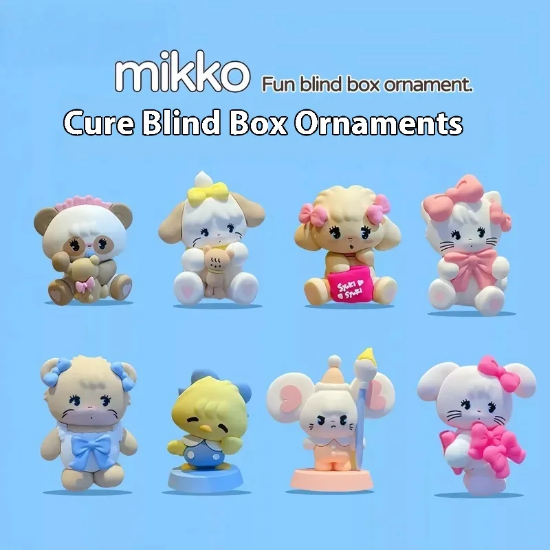 

In 2025, the new genuine MIKKO blind box office desktop ornaments creative cartoon cute home decorations Q cute healing handmad