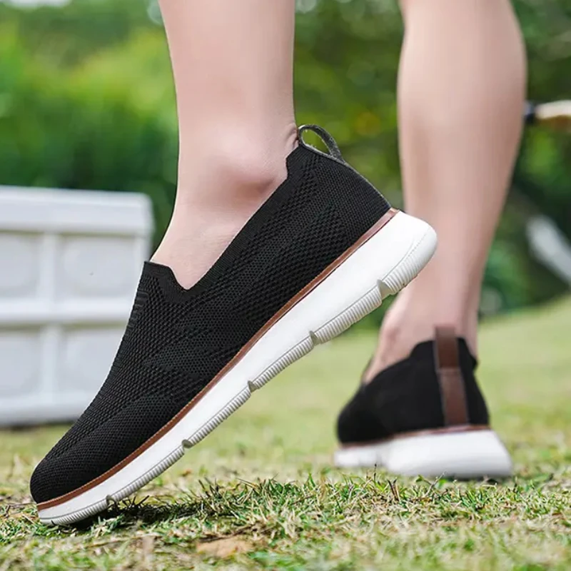 Men Large Size Sneakers Lightweight Round Toe Vulcanised Shoes Round Toe Thick Bottom Slip on Loafers Zapatillas De Deporte image 2