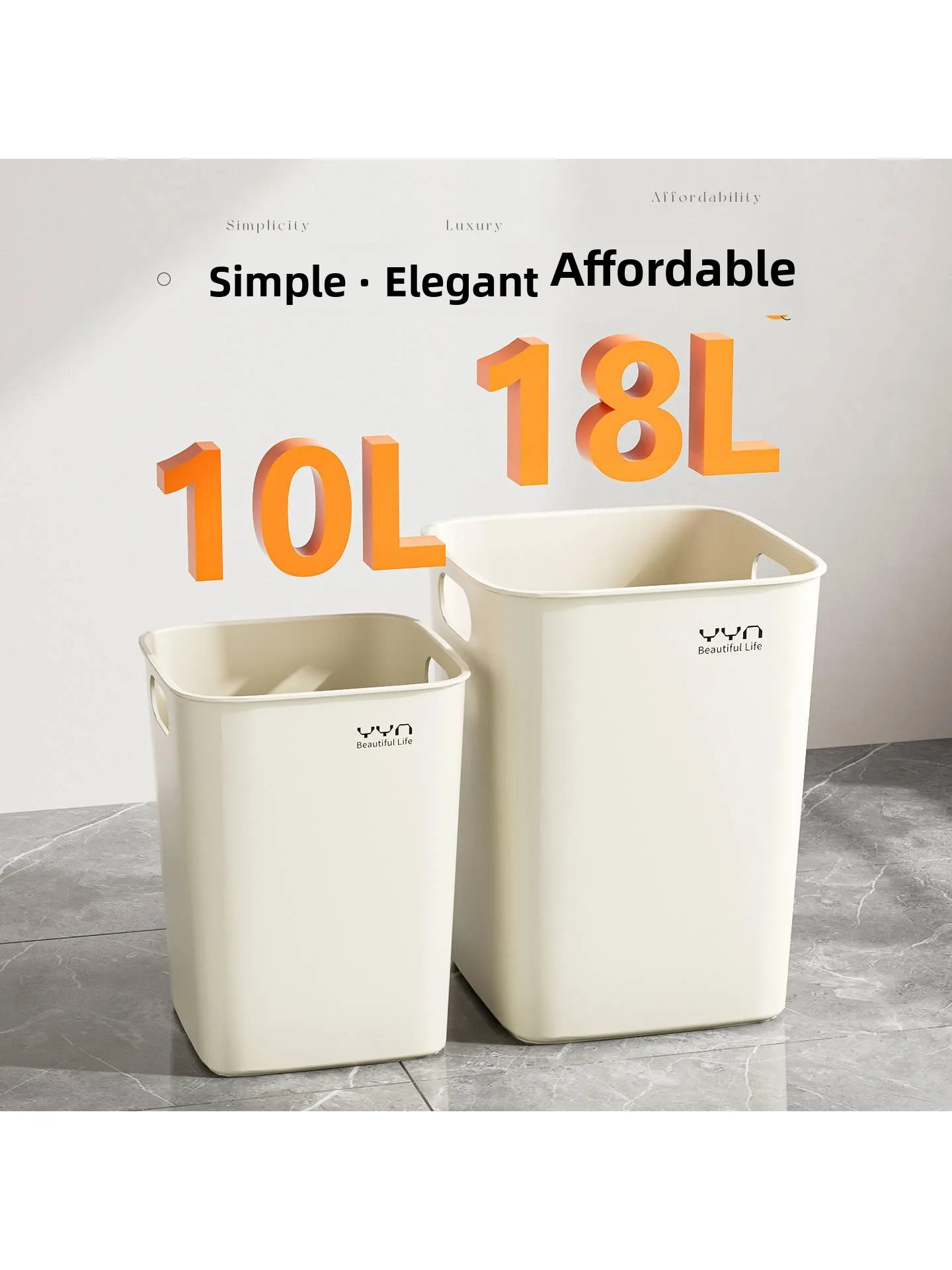 

Luxury Square Kitchen Batoom Tra Can Home New Sle Simple Cr Cover Large Capaci Garbage Bin Living Room Floor Clean...