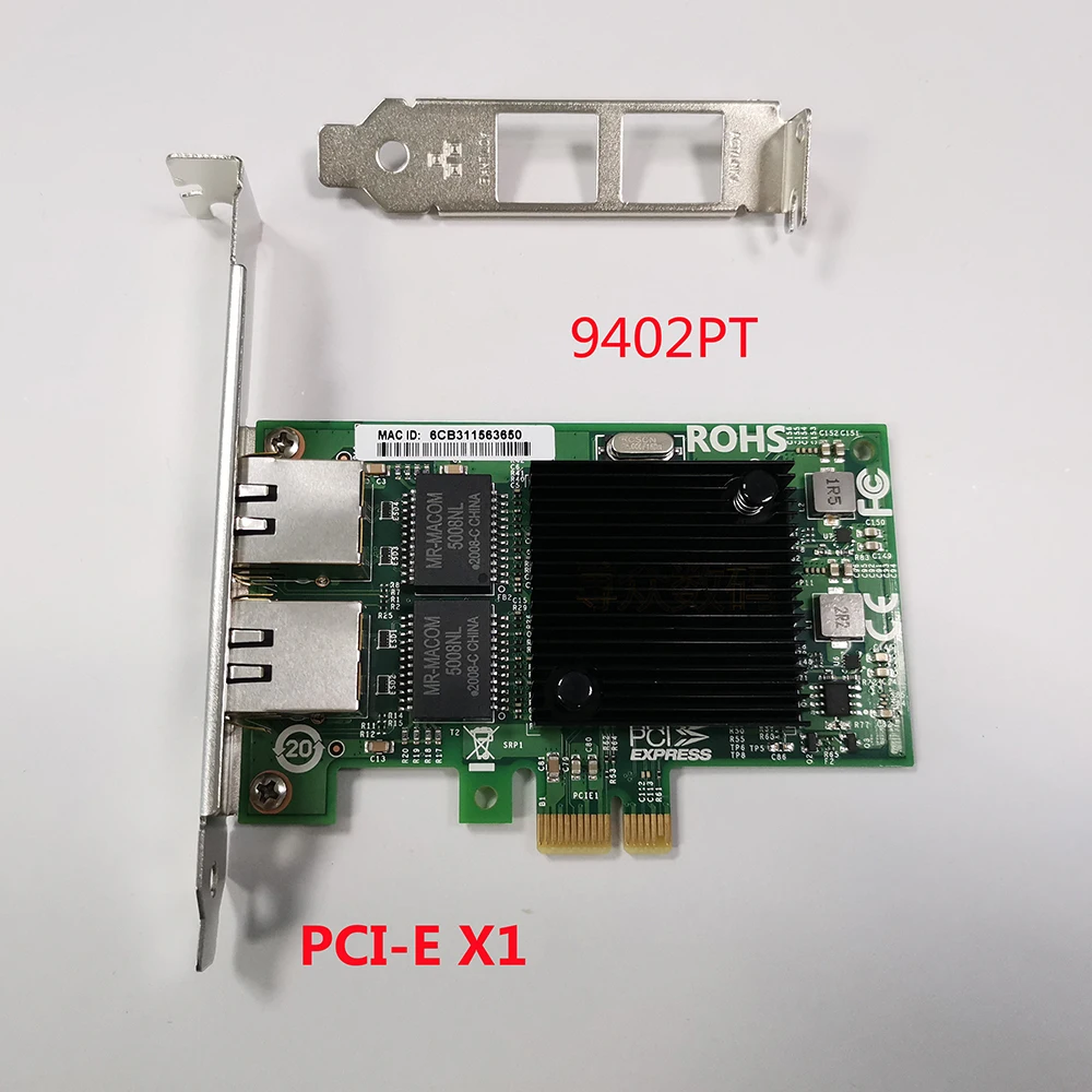 สําหรับ Inter EXPI 9402PT 82571-2T PCIe x4 82571-2RJ45 PCIe x1 Dual-Port Server/เดสก์ท็อปอะแดปเตอร์ 1G Gigabit Dual-Port การ์ดเครือข่าย