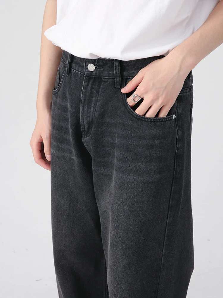 IEFB Herren Koreanische Sle Straight Wide Leg Jeans Faionable And Sli Herrenbekleidung Accory