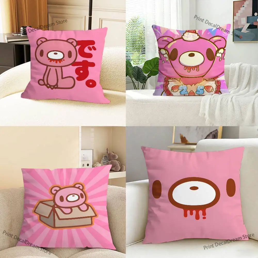 Cute G-GloomyS Bear Pillow Case Ultra Soft Skin Friendly Fabric Cloud Like Comfort & Concealed Zipper