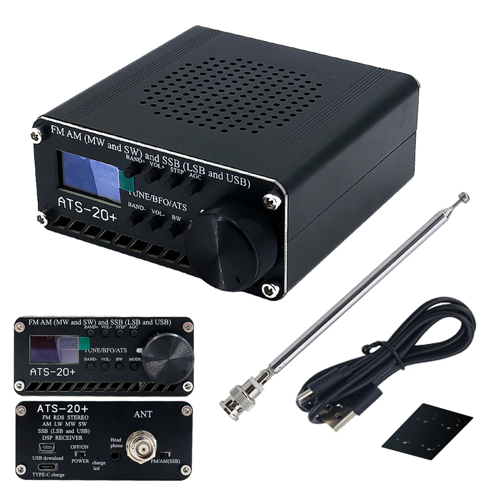 ATS-20+ Si4732 Full Band DSP Radio Receiver SSB/FM/AM/LW/SW Digital Radio Receiver Portable Shortwave SDR Tuner Antenna/Type-C view 3