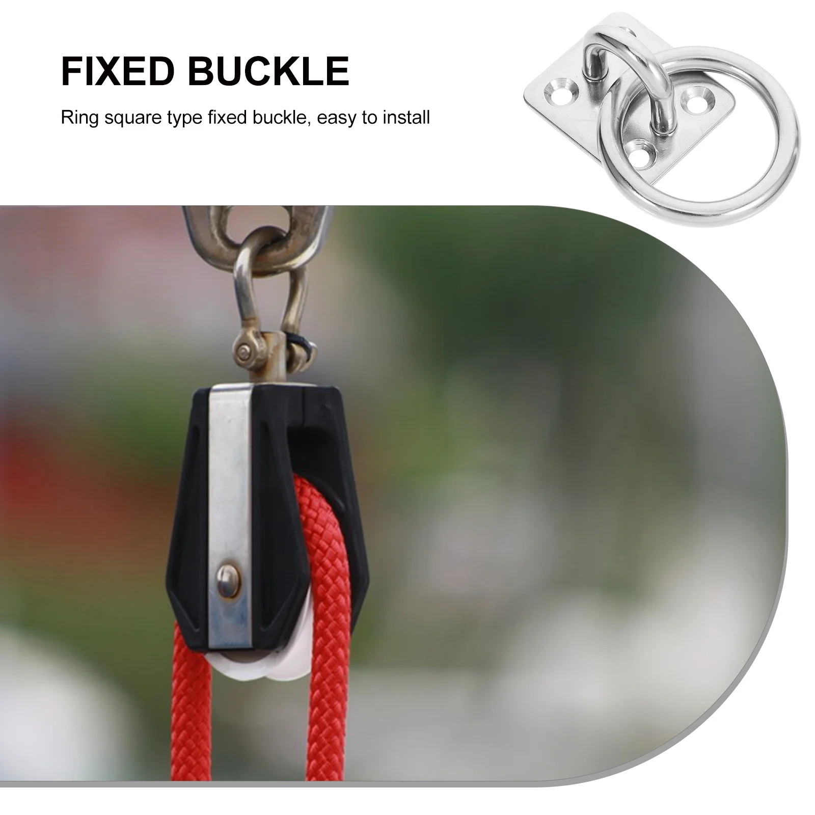 

Stainless Steel Square Eye Plate Hook Heavy Duty Wall Ceiling Mount For Outdoor Hammock Durable Anchor Hanger