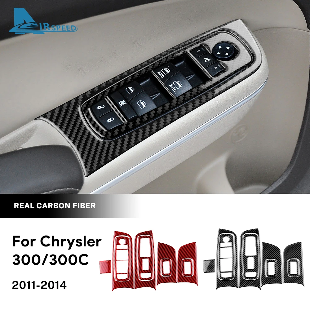 

Настоящая мягкая наклейка из углеродного волокна для Chrysler 300 300C 2011 2012 2013 2014 LHD RHD, автомобильная оконная подъемная панель, аксессуары для отделки