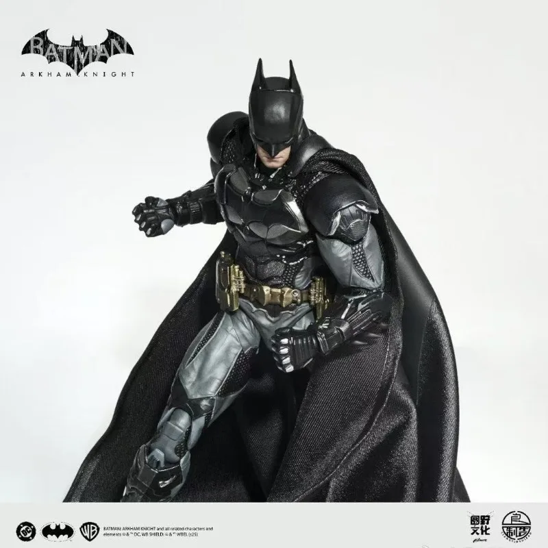 Batman Arkham Knight Action Figure 6 Inches Cloth Cape Movable Joints Interchangeable Parts with Base Stand Premium Gifts view 3