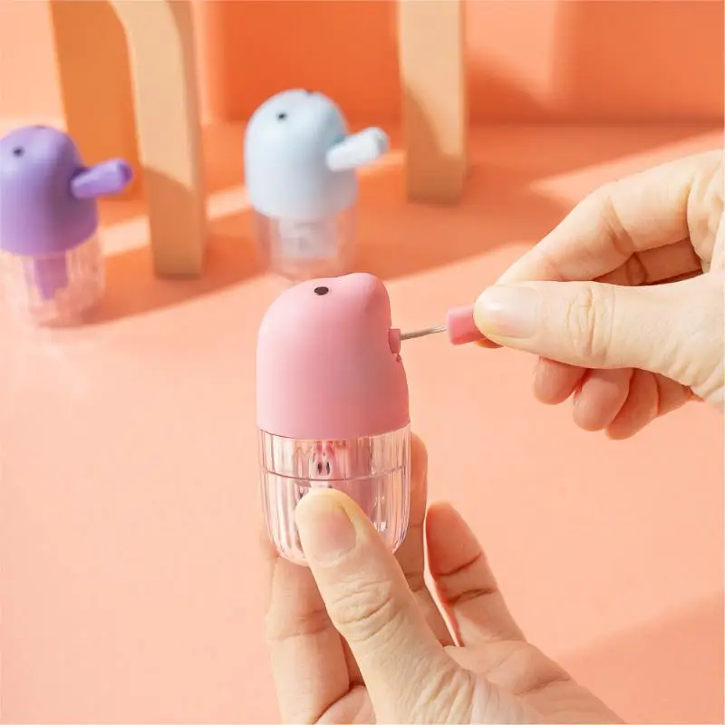 【IIOO】1 Set Portable Travel Washer & Storage Box 2-in-1 Manual Rotation Contact Lens Cleaner Case Lens Cleaning Kit