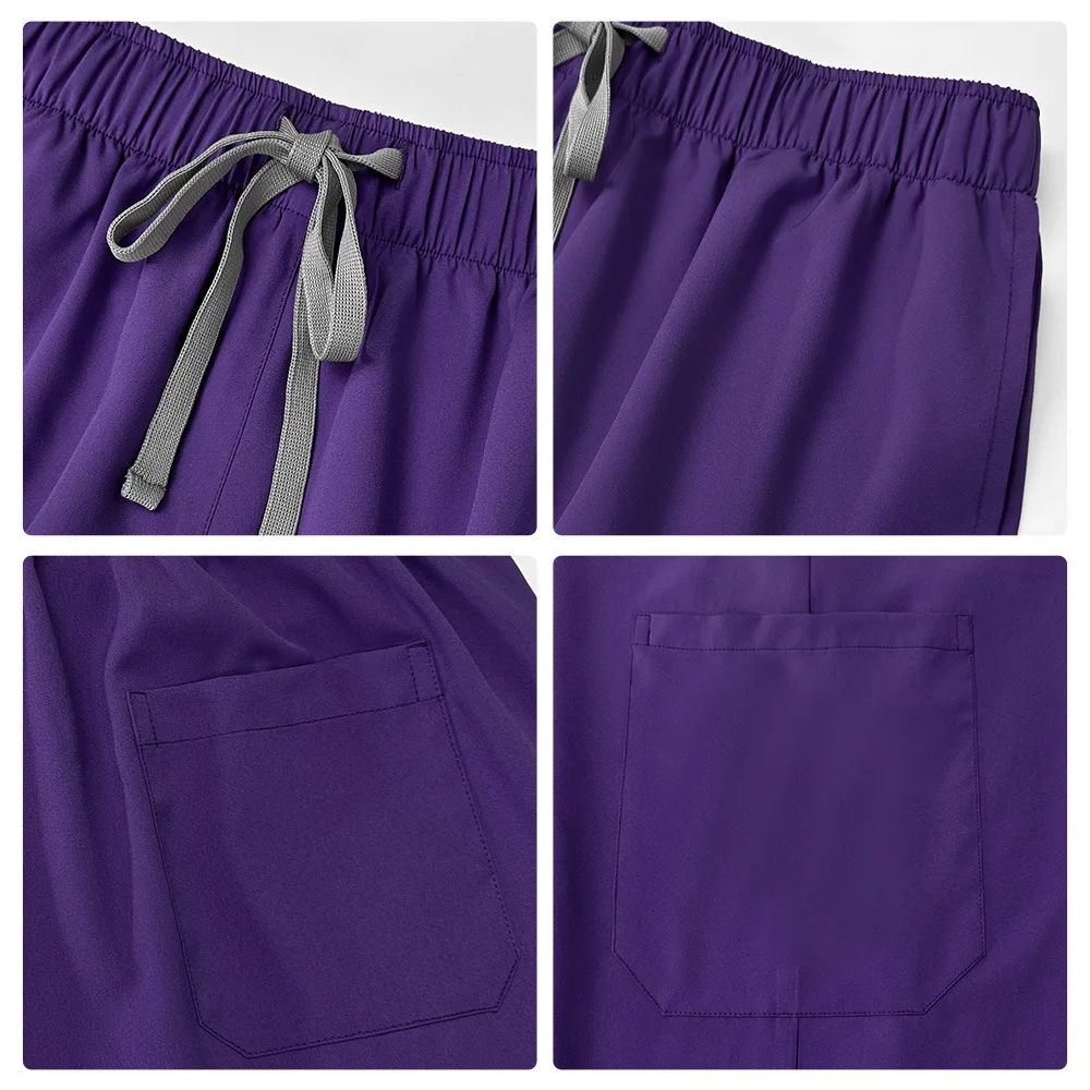 Wash Hands Doctor V-Ausschnitt Kurzarm Damen Schnüroberteil Taille Split Set Spa Beauty Kleidung