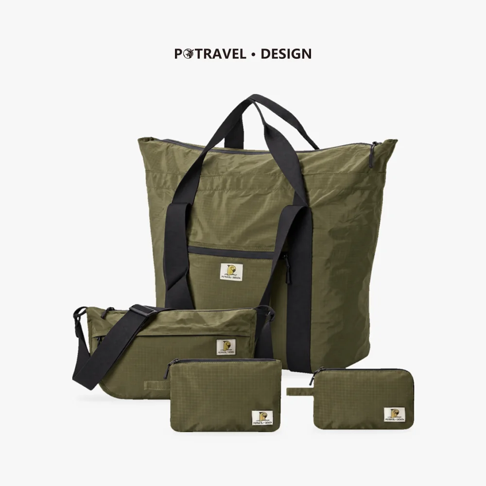 Waterproof Foldable Travel Bag Duffel Tote & Crossbody Bag Large Capacity Portable Luggage Storage Pouch for Women Men