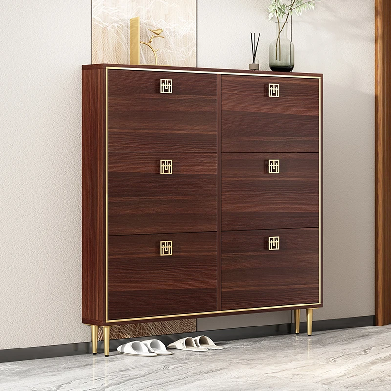 YFY  Light Luxury Modern Chinese Ultra-Thin Tilting Shoe Cabinet 17cm24cm Small Narrow Thin