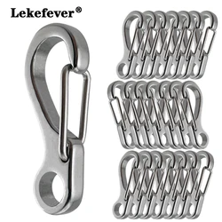 304 Stainless Steel Keychain Metal Lobster Clasp Buckle Outdoor Camping Mountaineering Buckle Mini D-type Backpack Buckle Ring