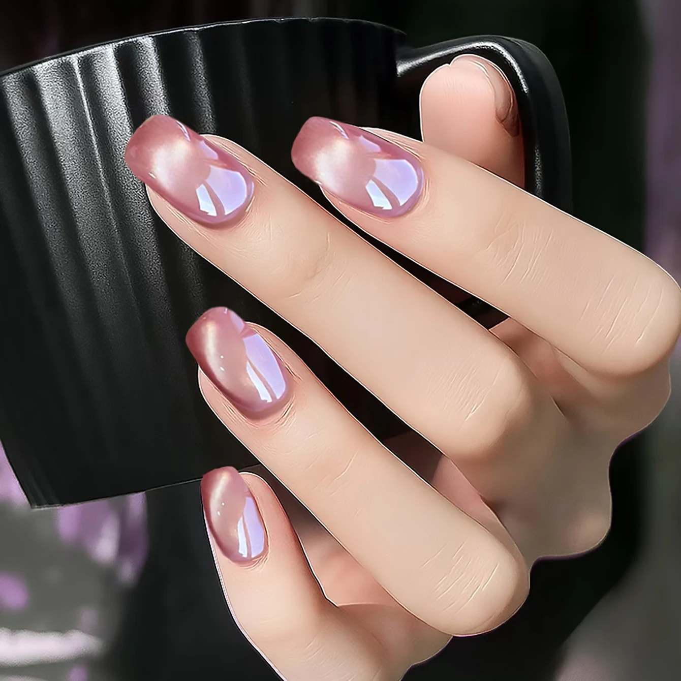 

1pcs TC Whitening Pink Nail Art Versatile Laurel Cat Eye Gel Nail Polish 2025 New Popular Flash Magnetic Glass Beads Cat Eye
