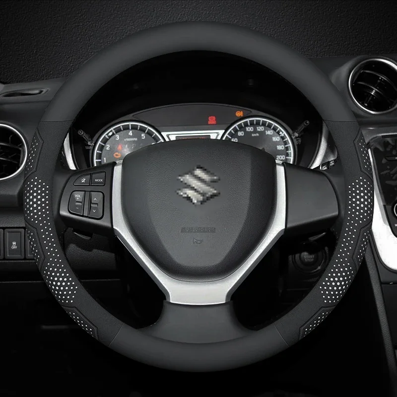 Car Steering Wheel Cover For Suzuki Ignis Jimny S-Cross Swift SX4 Vitara Alto Baleno Equator Ciaz Samurai Ertiga Accessories