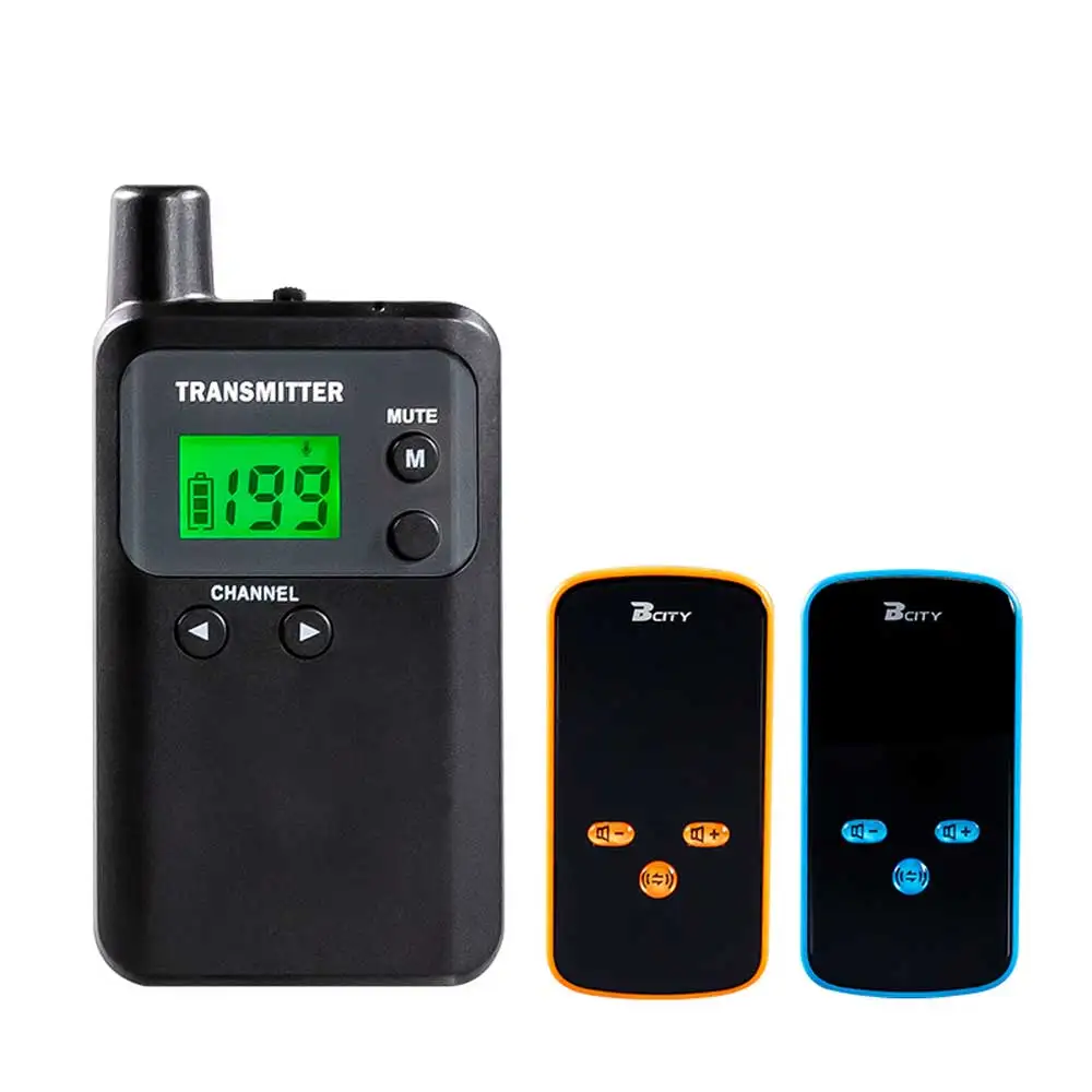 2.4G 무선 투어 가이드 시스템 오디오 위스퍼 장치 소형 마이크 (교회, 박물관, 관광객 그룹, 여행사용)