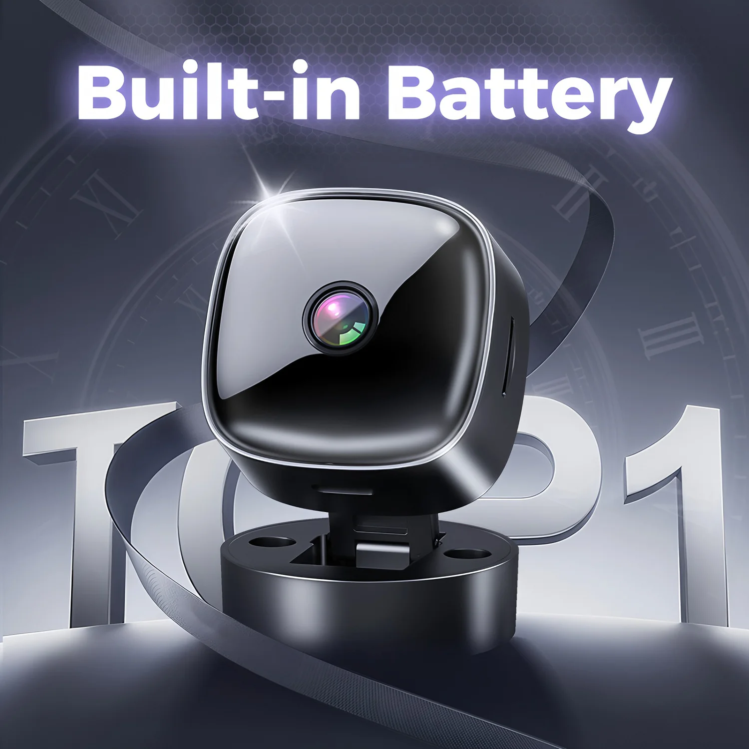 2026 New Security Monitoring High Definition Rotatable 2.4G WiFi Mini Camera for Smart Home CAM Supports 64G Memory Card