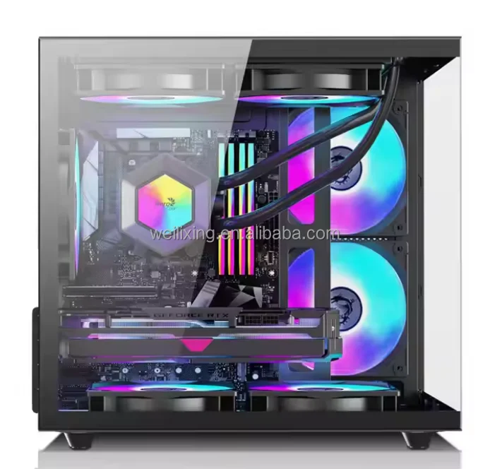 

Factory Hot Selling RIG GAMEMAX Computer Case Desktop Cooling Gaming Computer Cases Towers Stereoscopic Ventilation Casing