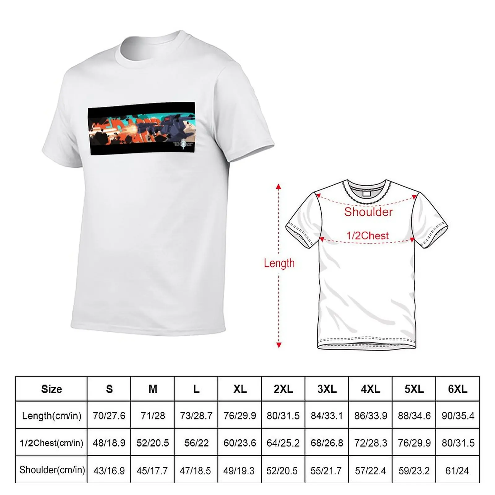 Trapped Mech Daytime Blast T-Shirt man t shirts graphic cotton t shirt man T-Shirt