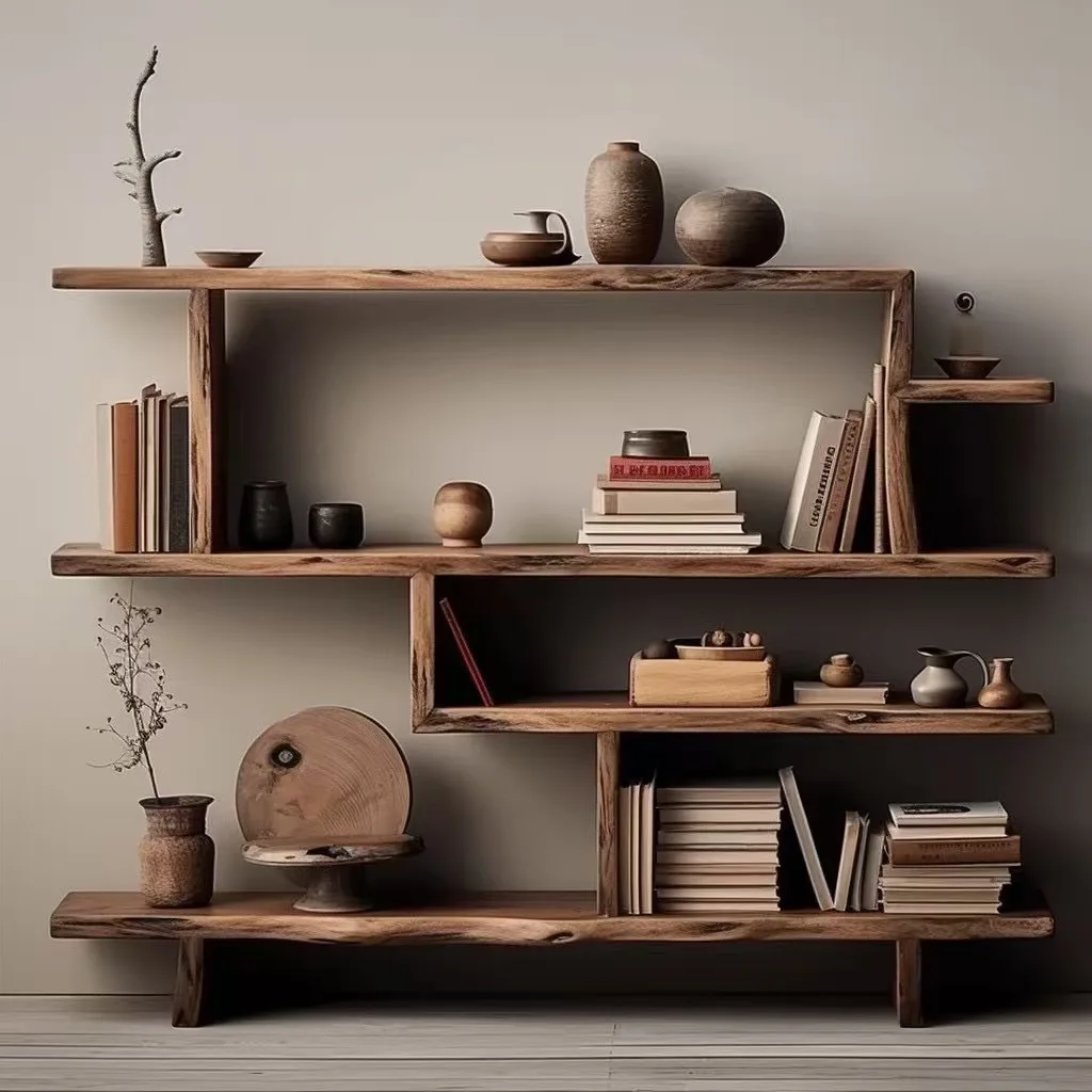 LTT Wabi Silent Wind Partition Entrance Tea Set Storage Cabinet New Chinese Duobao Pavilion Decoration Shelf