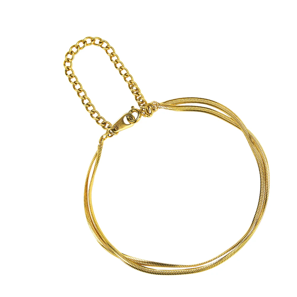 

Adjustable Man Chain Bracelet Women Titanium Steel Layered Bracelets Anklet for