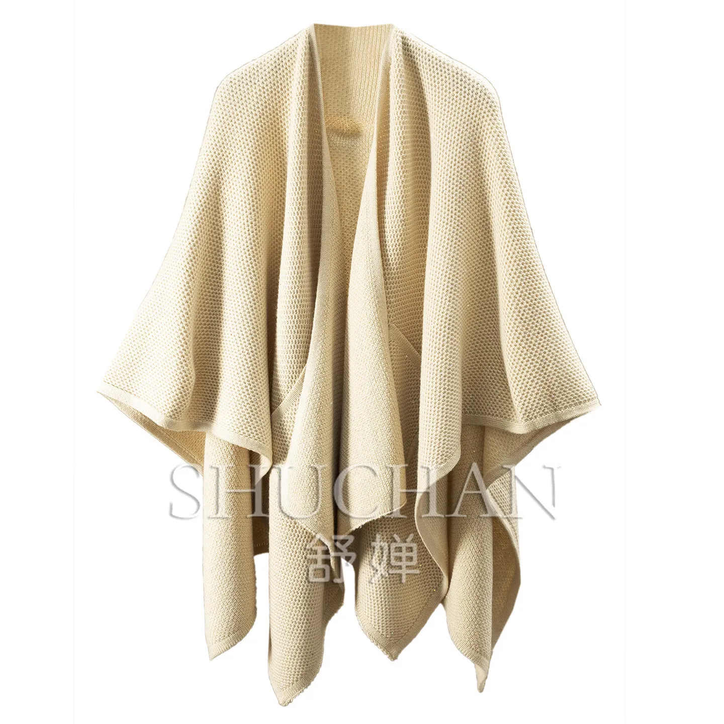 Winter Thick Ponchos Containing Wool Elegant Irregular Sweater Shawl Cardigan Jacket E289 Casacos De Inverno Feminino 2026