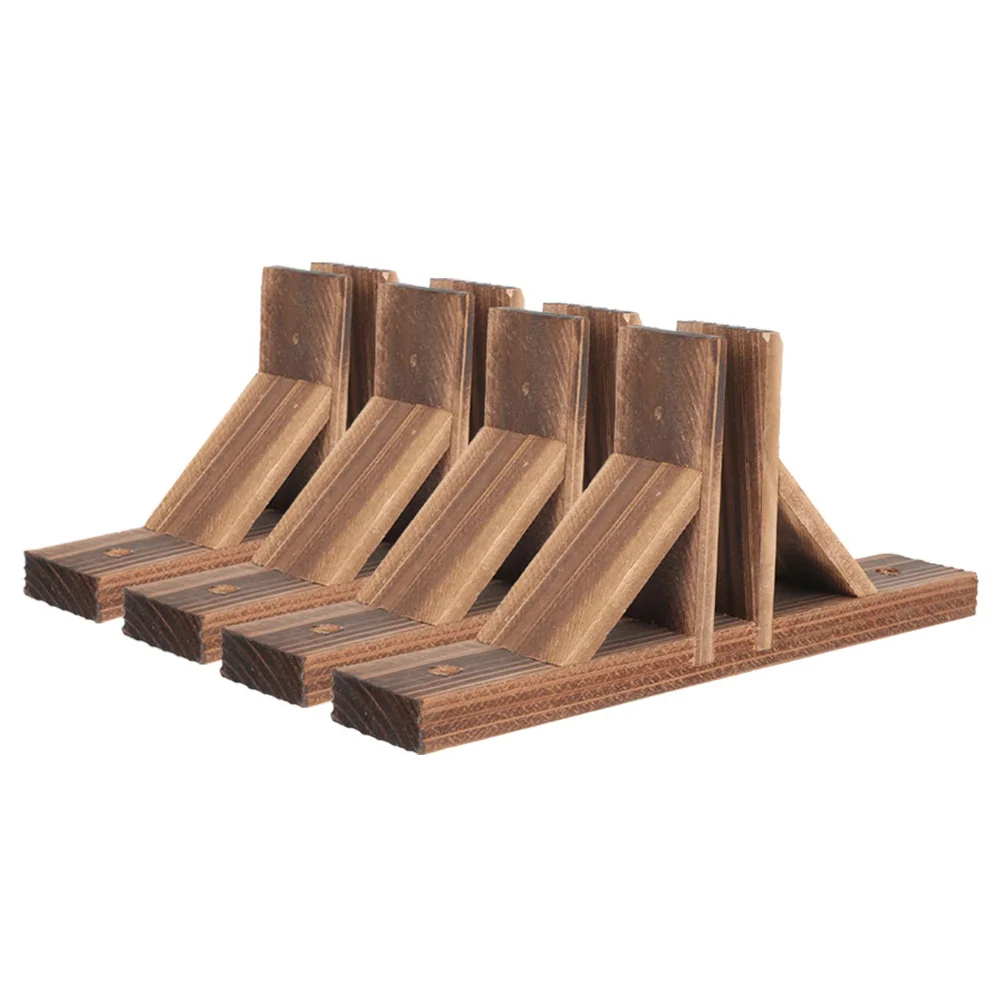 

4pcs Wood Base Kit Durable Garden Stand Support For Yard Lawn Privacy Fence Accessories Border Edging Holder Supplies Screening
