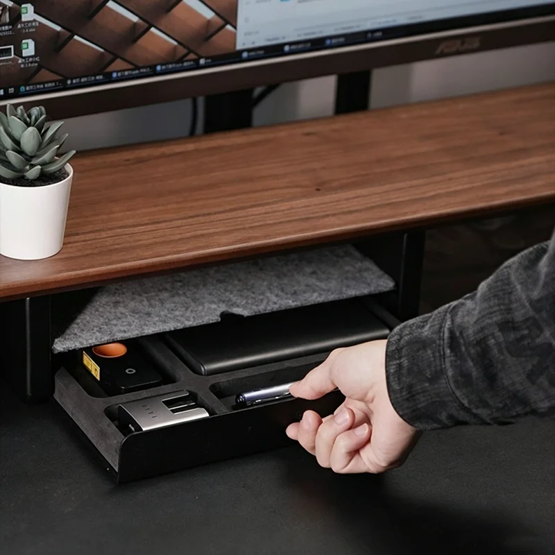 Metal Z1 Monitor Riser Stand Drawer Monitor Holder Compartment Storage Drawers Rack Organizer Drawer Monitor Shelf Accessories